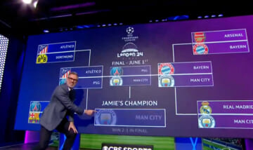 Video: Jamie Carragher predicts "the team with 115 charges" to win the Champions League